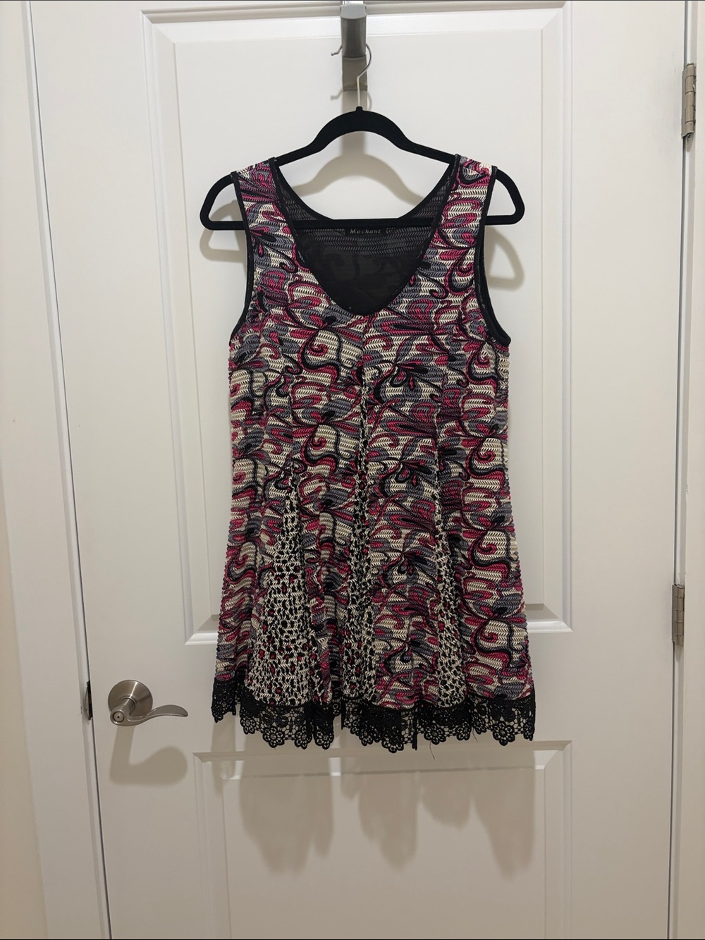 Sleeveless Printed top Pink/Black